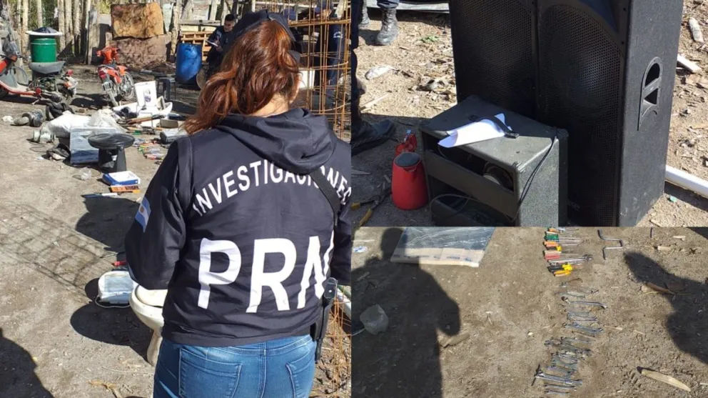 Rápido accionar: La policía allanó un taller mecánico y recuperó elementos robados 