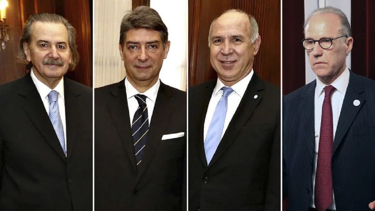 Jueces de la Corte: Juan Carlos Maqueda, Horacio Rosatti, Ricardo Lorenzetti y Carlos Rosenkrantz.