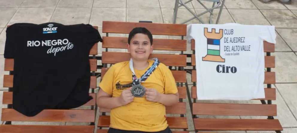 Ciro, el ajedrecista roquense se quedó con el segundo lugar en la Copa Latinoamericana infantil. 