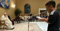 El rionegrino campeón de Europa estuvo con el Papa Francisco
