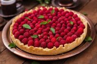 Para la tarde: tarta de frambuesas casera