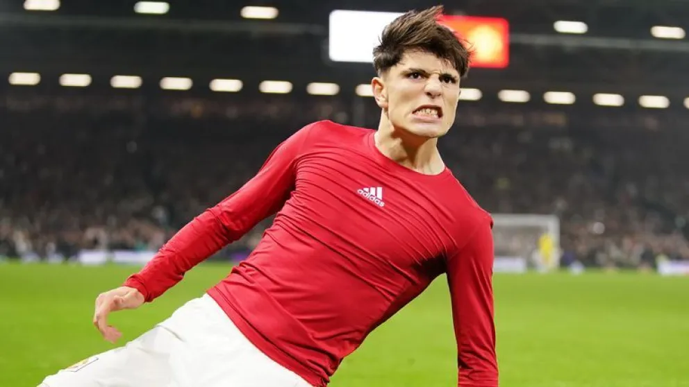 El juvenil Alejandro Garnacho volvió a convertir para el United 