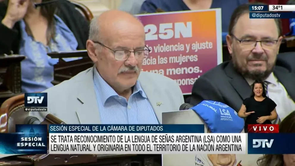 Di Giacomo celebró que la Lengua de Señas Argentina obtuvo media sanción en Diputados