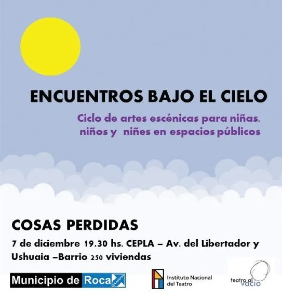 Teatro al Vacío: llega una propuesta imperdible para niños y niñas de Roca