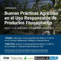 Está abierta la preinscripción a las “Jornadas Prácticas Agrícolas en el Uso Responsable de Productos Fitosanitarios”