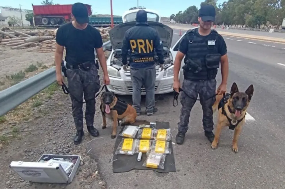 Le secuestraron más 7 Kilos de cocaína a un hombre con domicilio en Roca