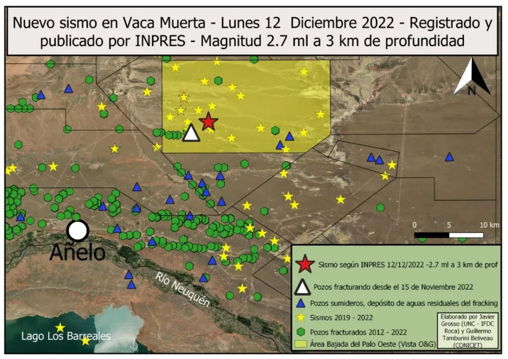 Registran un nuevo sismo en Añelo y lo vinculan a Vaca Muerta