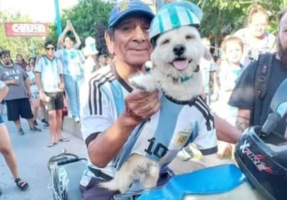 ¡Encontraron a Chelo! El perro hincha de la Scaloneta y motoquero