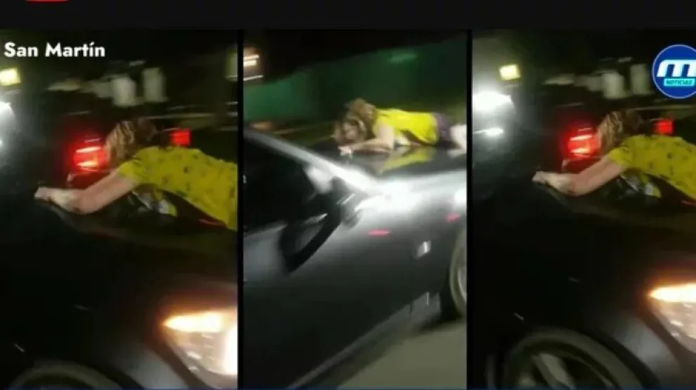 Horror: un conductor arrastró a una mujer en el capot de su auto tras una discusión