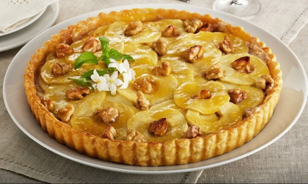 Ideal para cualquier momento: Tarta de manzana y nueces