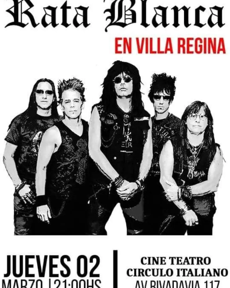 ¡Rata Blanca vuelve al Alto Valle!: ¿ya tenés tu entrada?