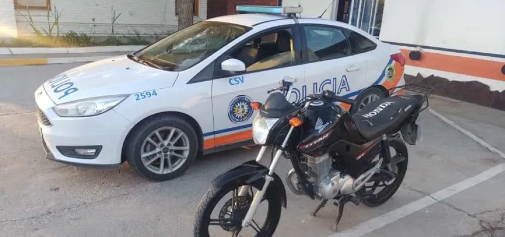Lo detuvieron en Ruta 65 cuando circular en una motocicleta robada