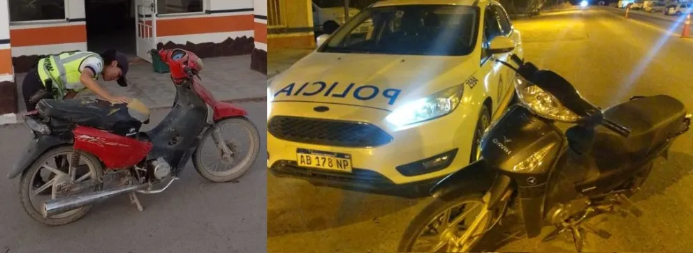 No paran los robos de motos, ahora se recuperaron dos en la noche del viernes