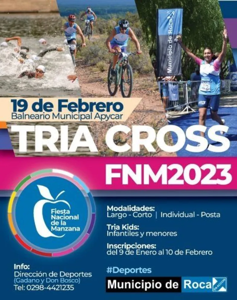 ¿Dónde retirar el kit para el Tria Cross de la Fiesta de la Manzana?