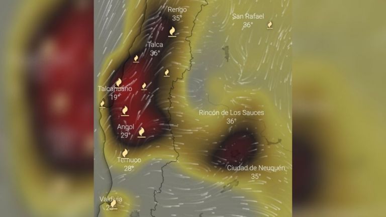 El humo de los incendios de Chile se siente en el Alto Valle