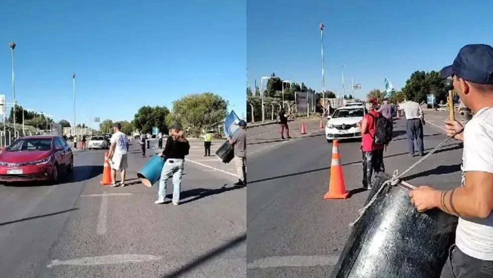 Policías retirados realizaron una panfleteada en los puentes carreteros 