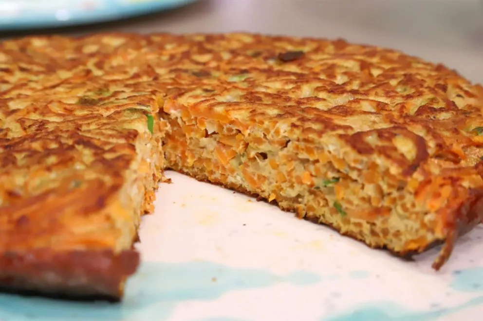 Para el almuerzo: tortilla de zanahoria, rica y rápida