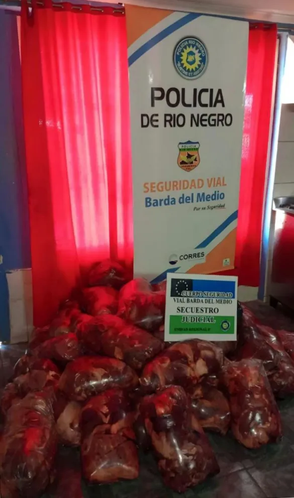 La policía secuestró 500 kilos de carne de caballo que eran transportados ilegalmente