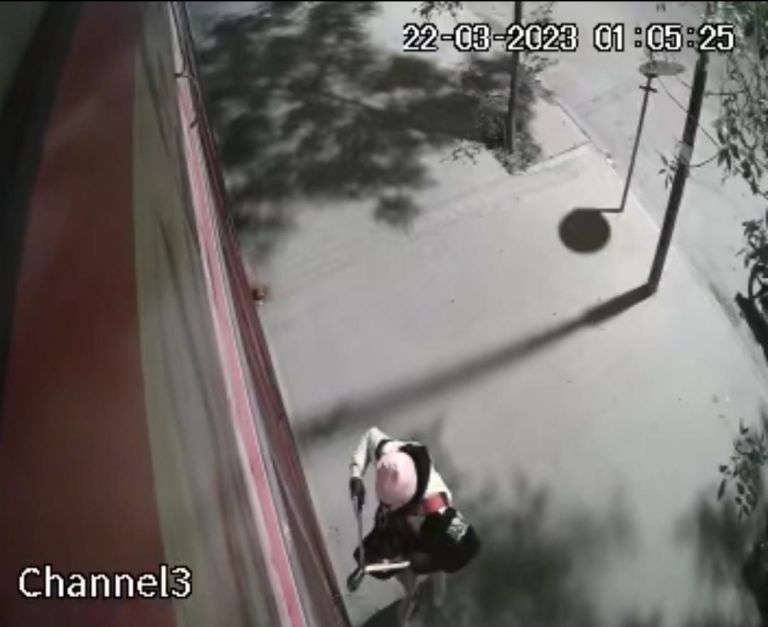 Tardó menos de un minuto en tirar abajo la reja y robarle a una panadería de Roca