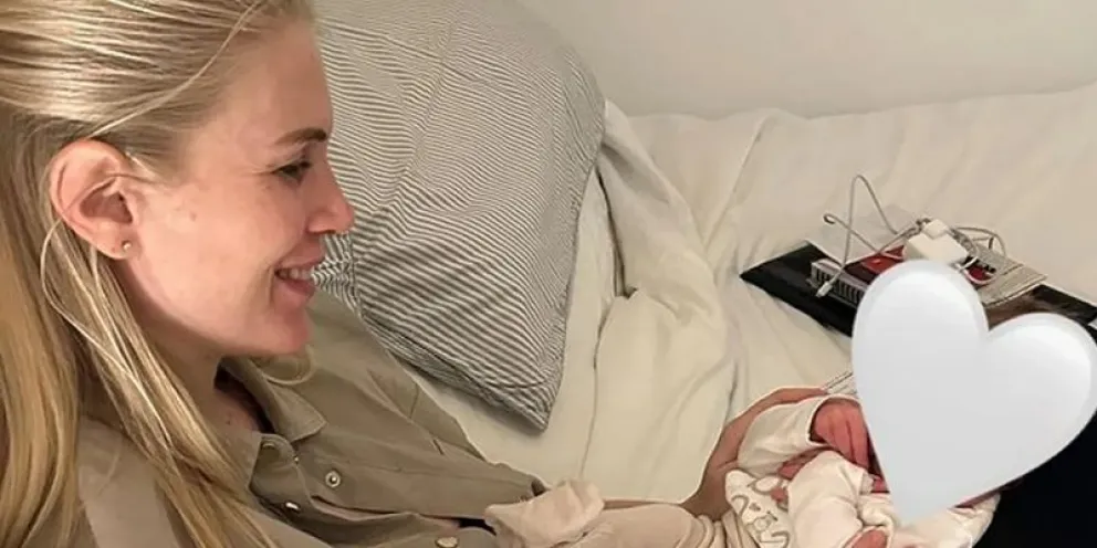 La novia de Maxi López reveló por qué no mostró la cara de su hija recién nacida