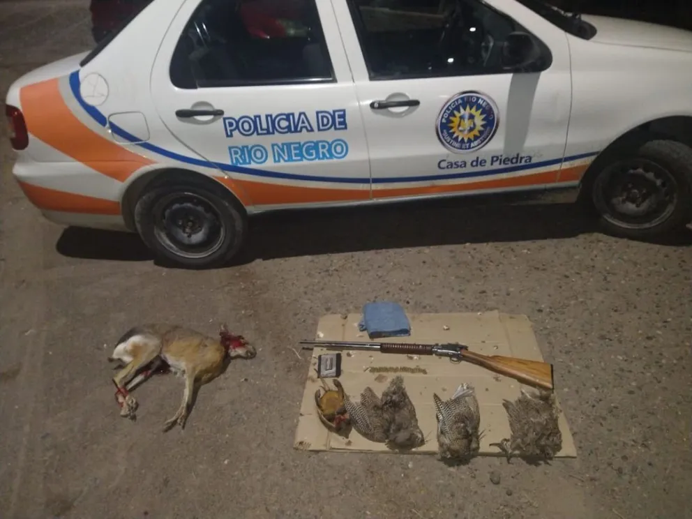 Salió a cazar animales autóctonos y fue descubierto en un control policial