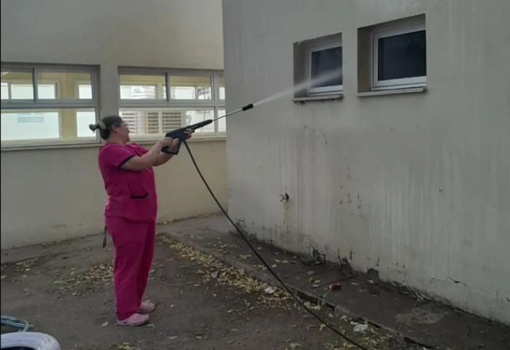En el hospital aprovecharon semana santa para realizar tareas de mantenimiento 