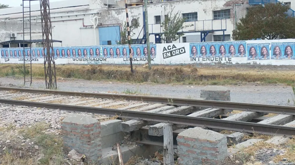 Polémico: Taparon con afiches de Silvia Horne, un paredón que había pintado Juntos Somos Río Negro