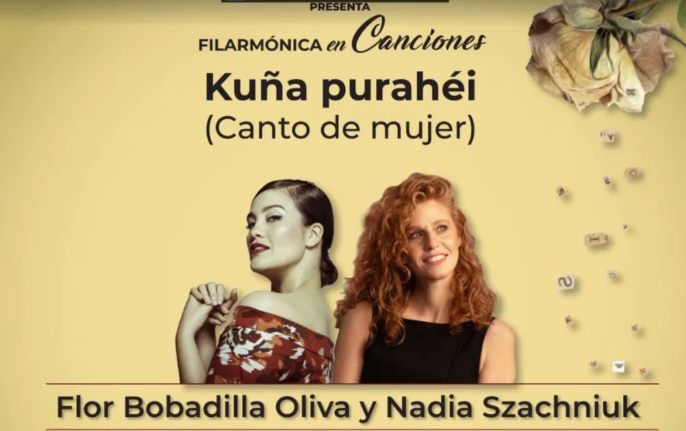 Flor Bobadilla y Nadia Szachniuk se presentarán junto a la Filarmónica en Casa de la Cultura. 