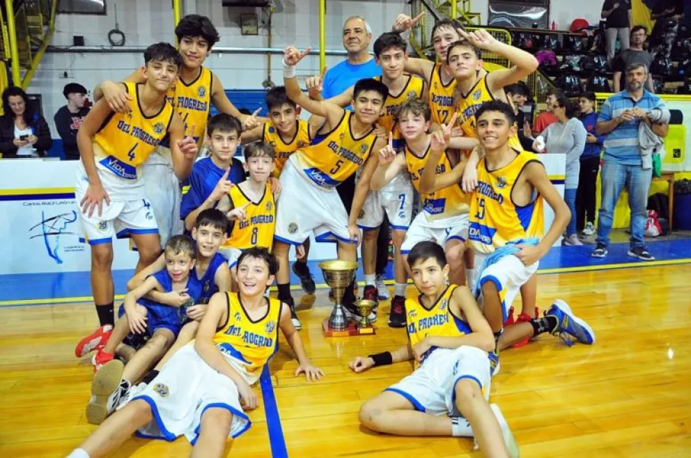 Los pibes Del Progreso son campeones en básquet U13 