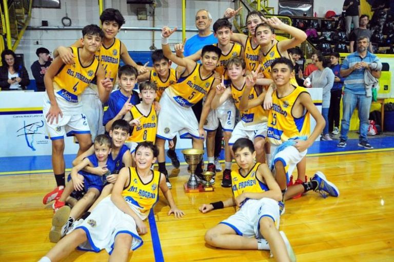 Los pibes Del Progreso son campeones en básquet U13