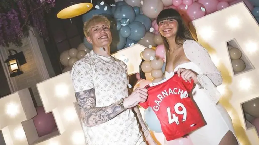 ¡Garnacho será papá!: su emotivo posteo donde reveló cómo se llamará su hijo