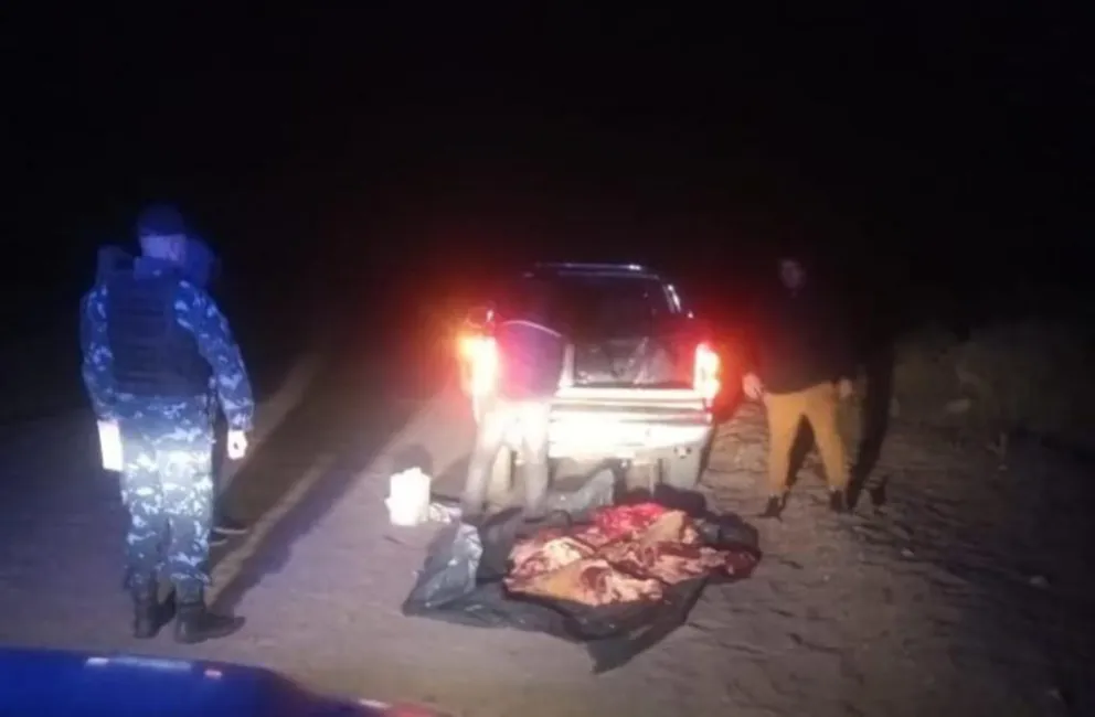 Un hombre de 59 años llevaba 100 kilos de carne en su camioneta
