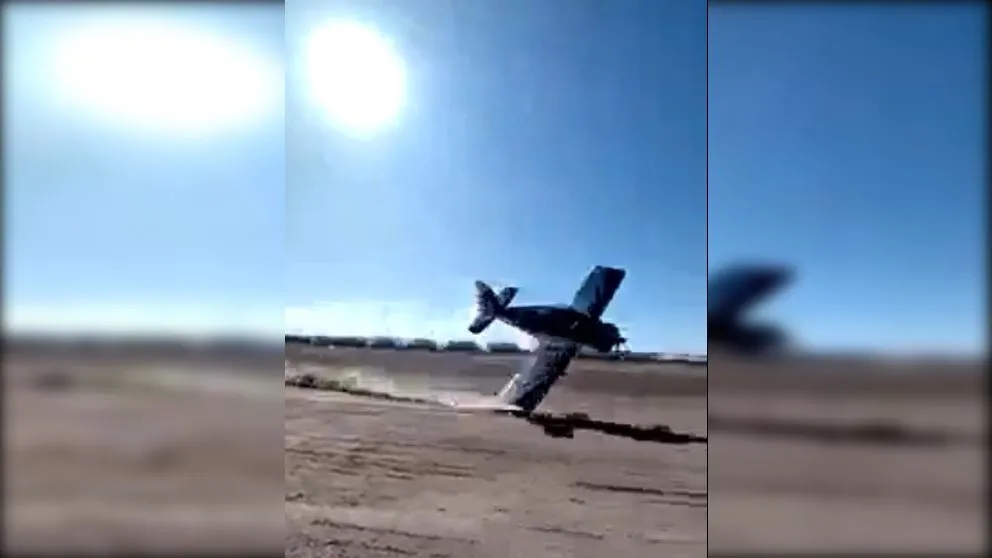 Momento de tensión: Un avioneta casi se estrella en el Festival Aereo de Allen
