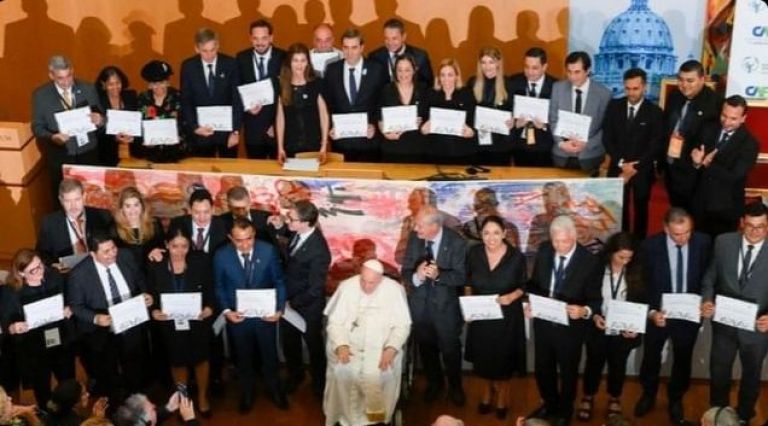 María Emilia Soria participó del encuentro iberoamericano con el Papa