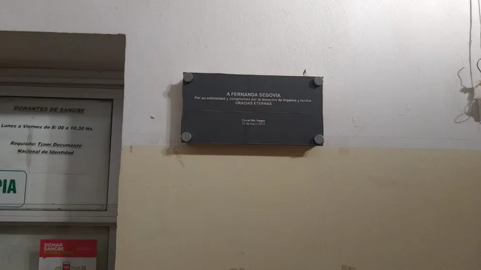 FOTOGALERÍA: inauguraron en el hospital de Roca una placa en reconocimiento a Fernanda Segovia 