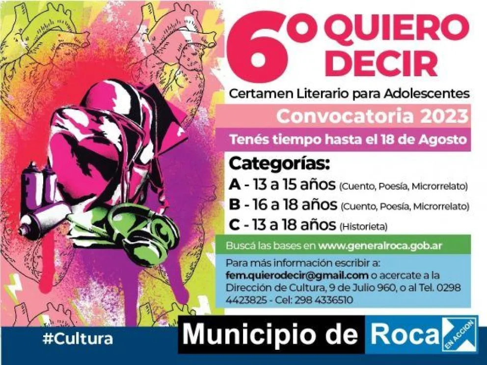 ¡Todavía estás a tiempo!: Continúa abierta la convocatoria para el Certamen Literario “Quiero decir"